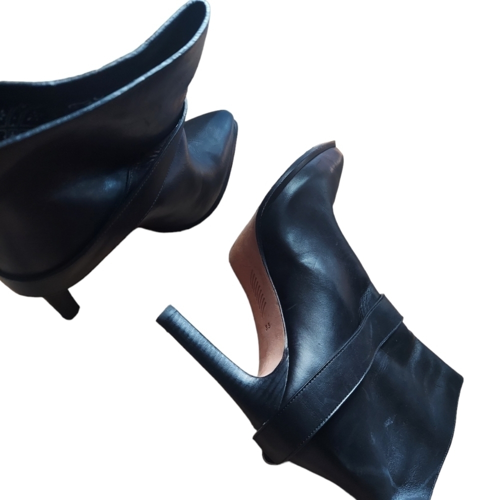 8.5 Paige Holly Women's Ankle Bootie Boots Size Black Leather Boots - Picture 10 of 15